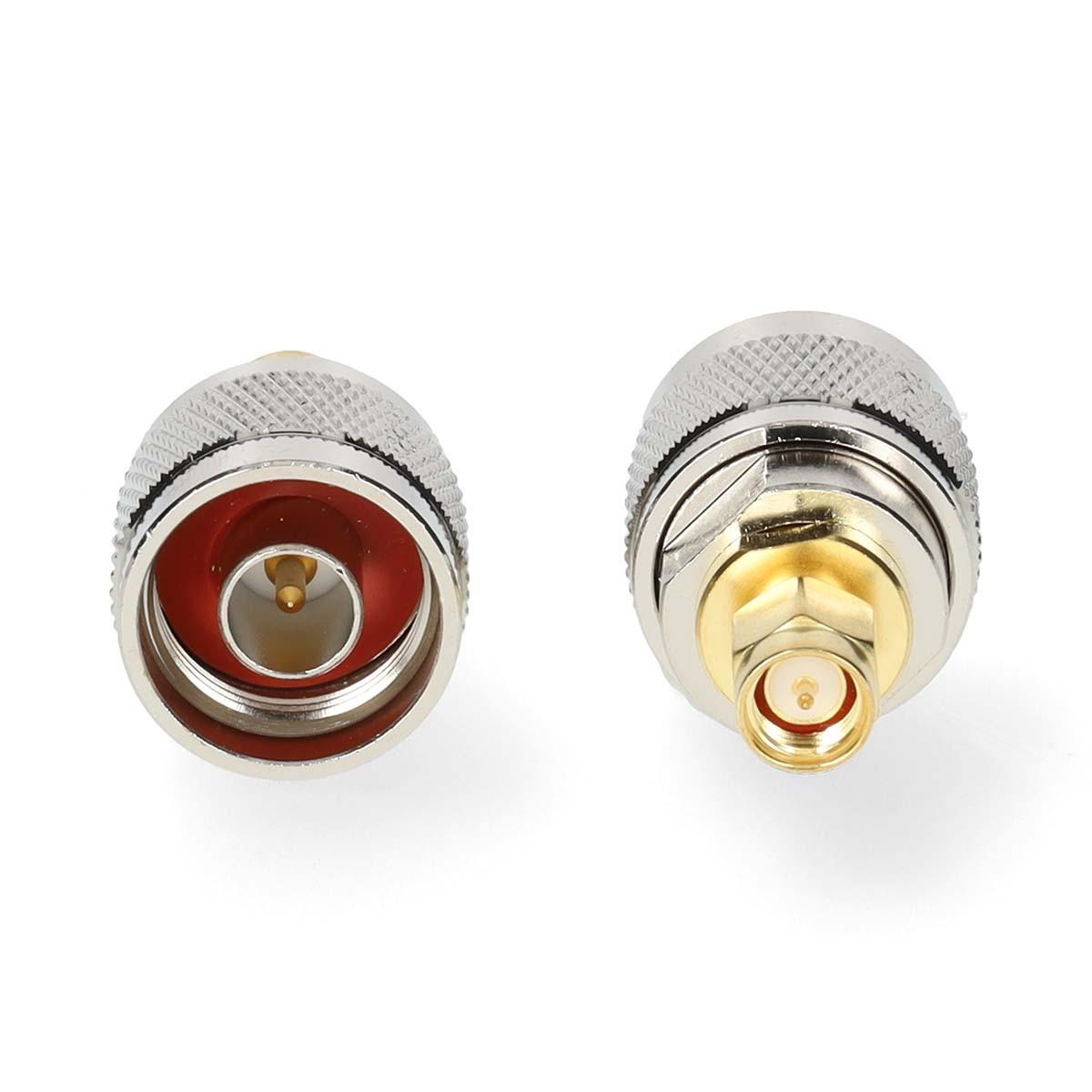 Nedis  Adaptateur SMA | SMA mâle | N mâle | plaqué or | 50 Ohm | droit | cuivre | or / argent | 2 pcs. | Boîte 