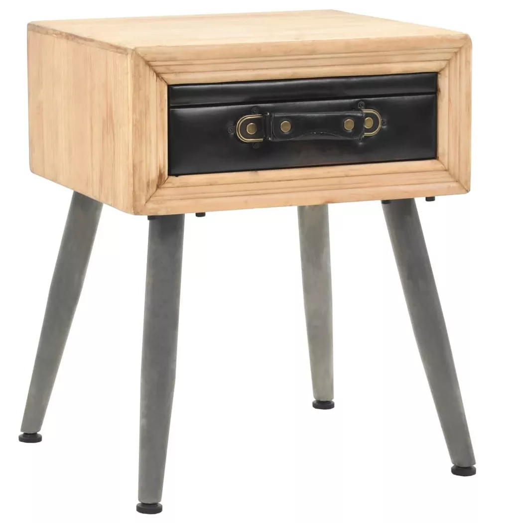 VidaXL - Table de chevet bois de sapin, One Size, Marron