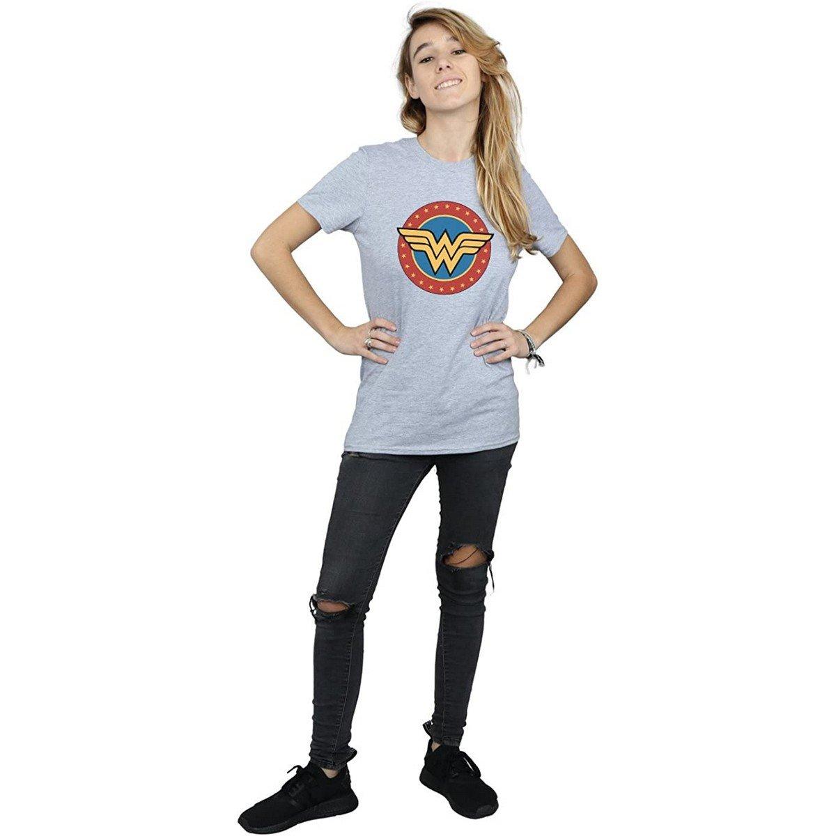 Wonder Woman Wonder Woman Logo Boyfriend T-Shirt  