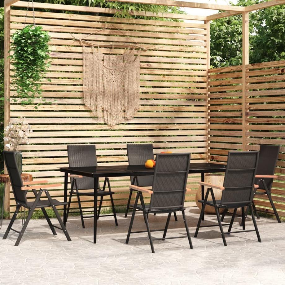 VidaXL Ensemble de salle à manger de jardin acier  