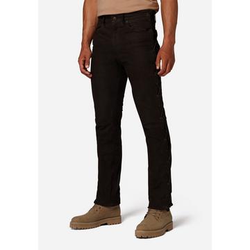 Pantaloni in pelle da uomo S/L RT-101, jeans in pelle con lacci - Aspetto a 5 tasche in camoscio