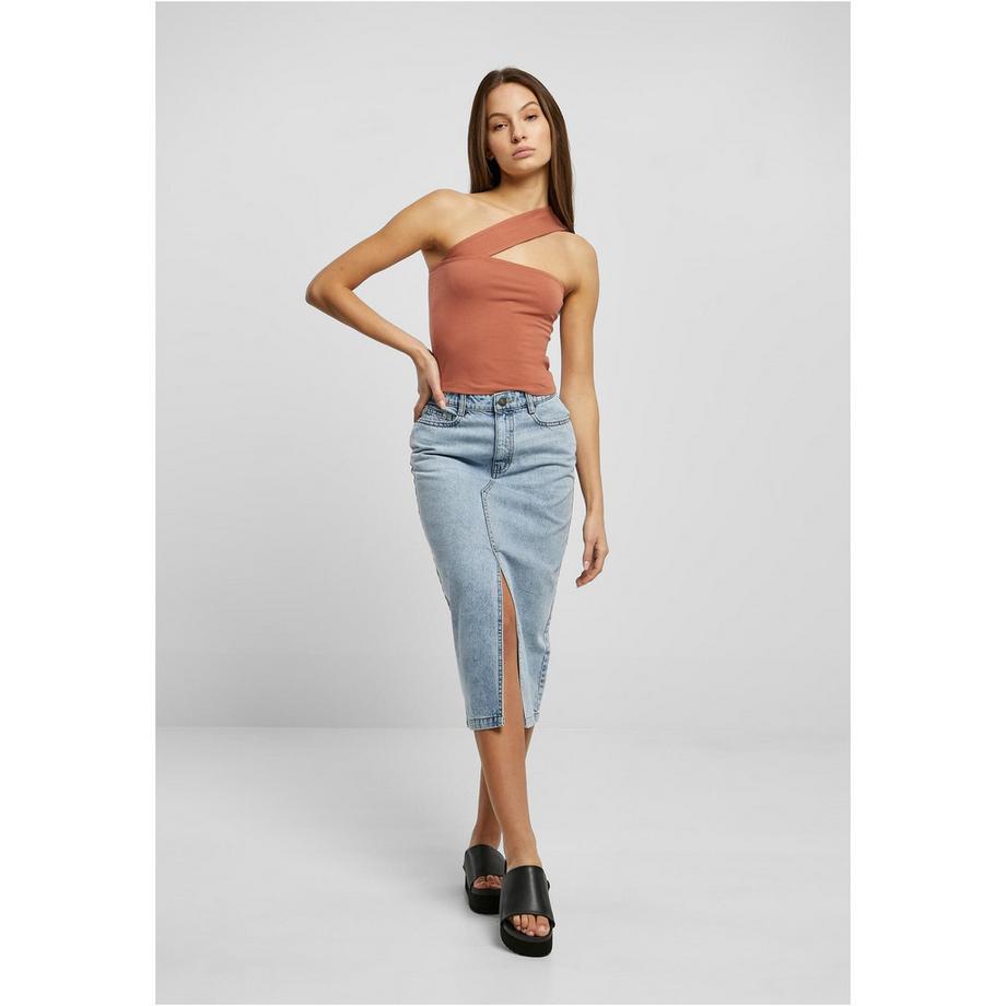 URBAN CLASSICS Damen Tanktop One Shoulder Übergröße  