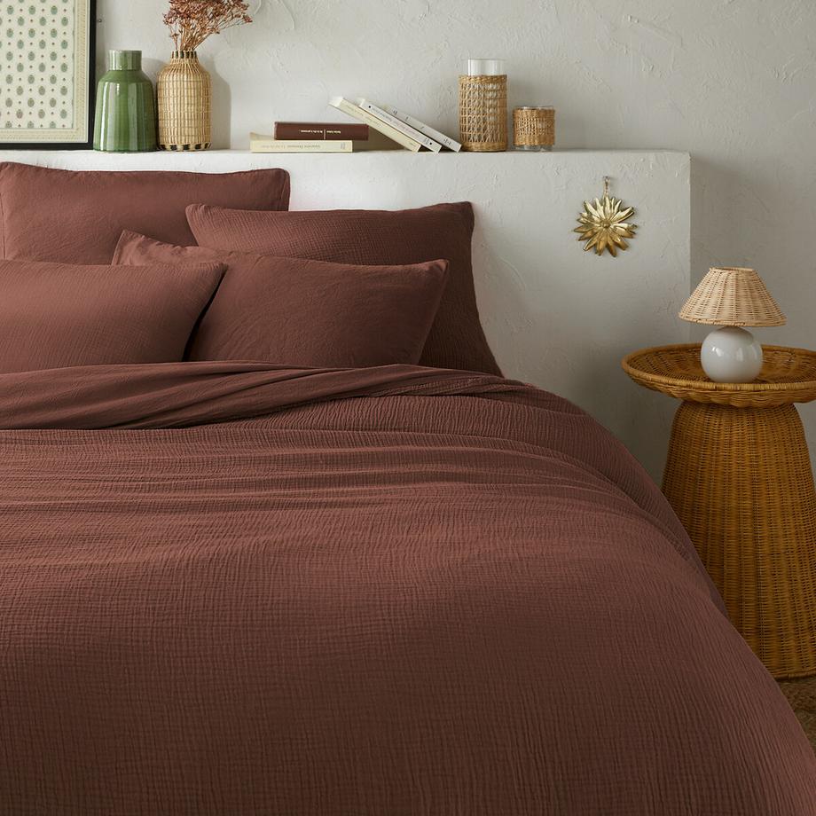 Housse de couette gaze de coton/coton lavé