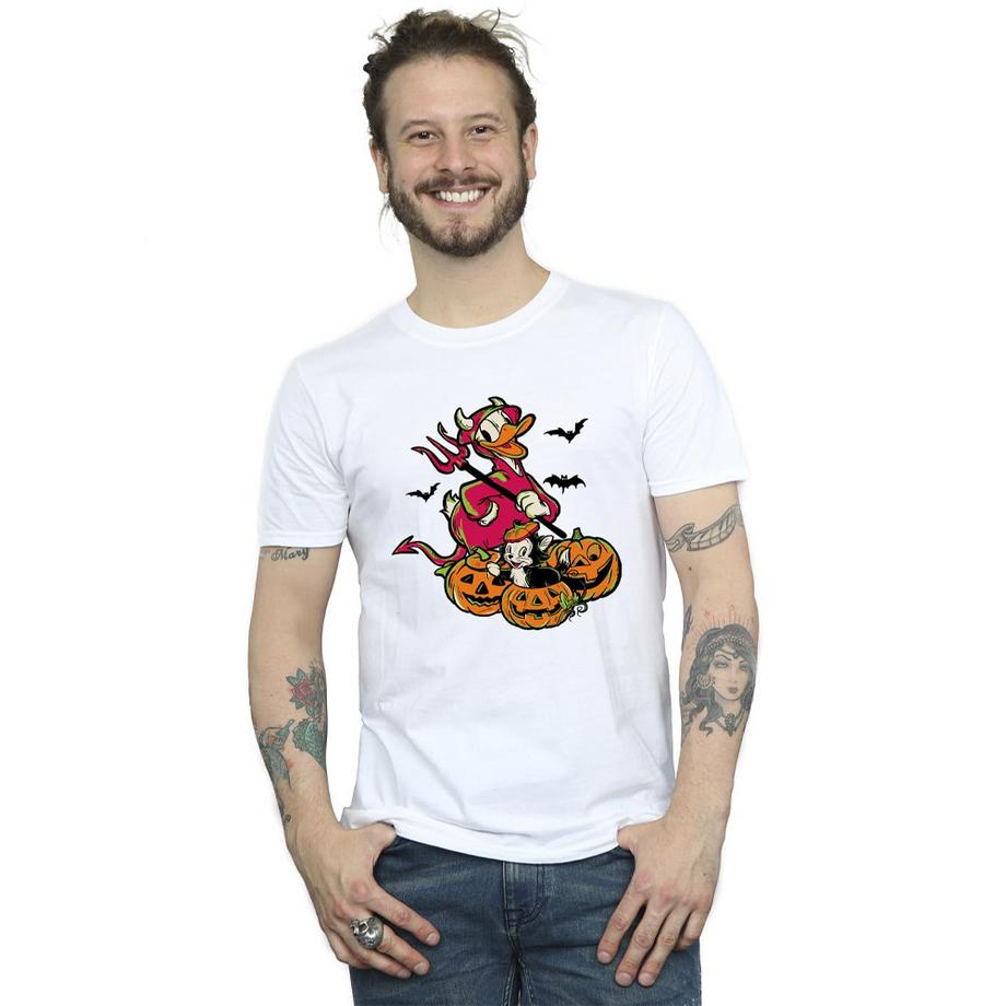 Disney Donald Duck Halloween Teufel Slim Fit T-Shirt  