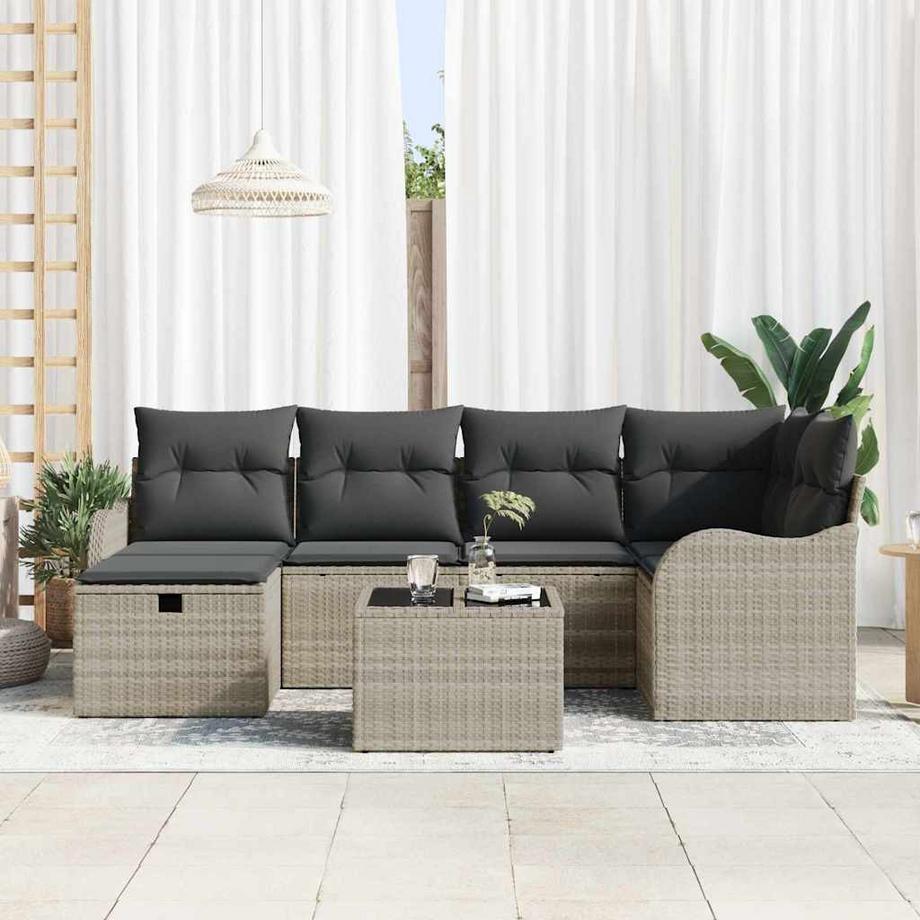 VidaXL Mobilier de jardin poly rattan  