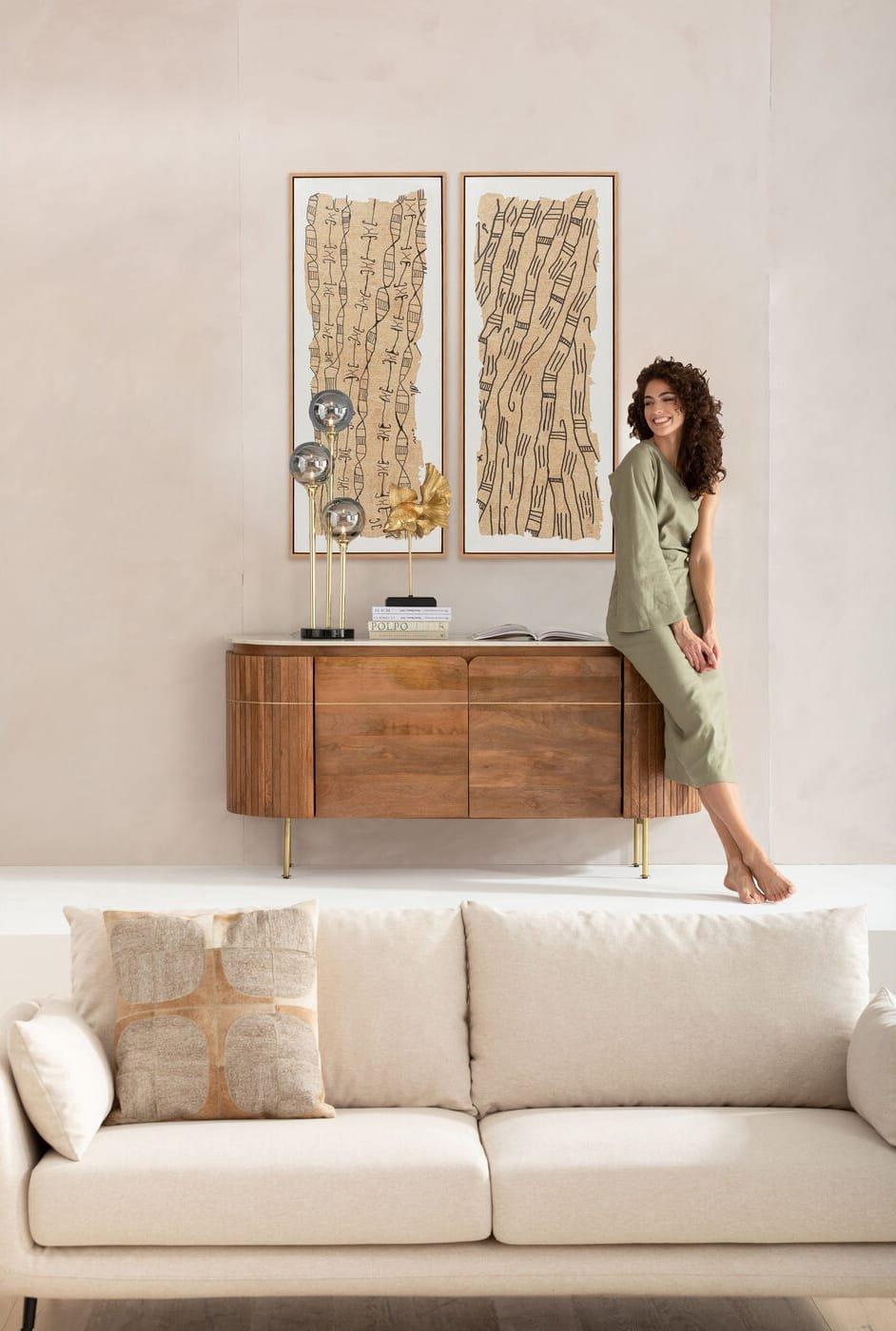 KARE Design Quadro incorniciato Linee Native 50x150  