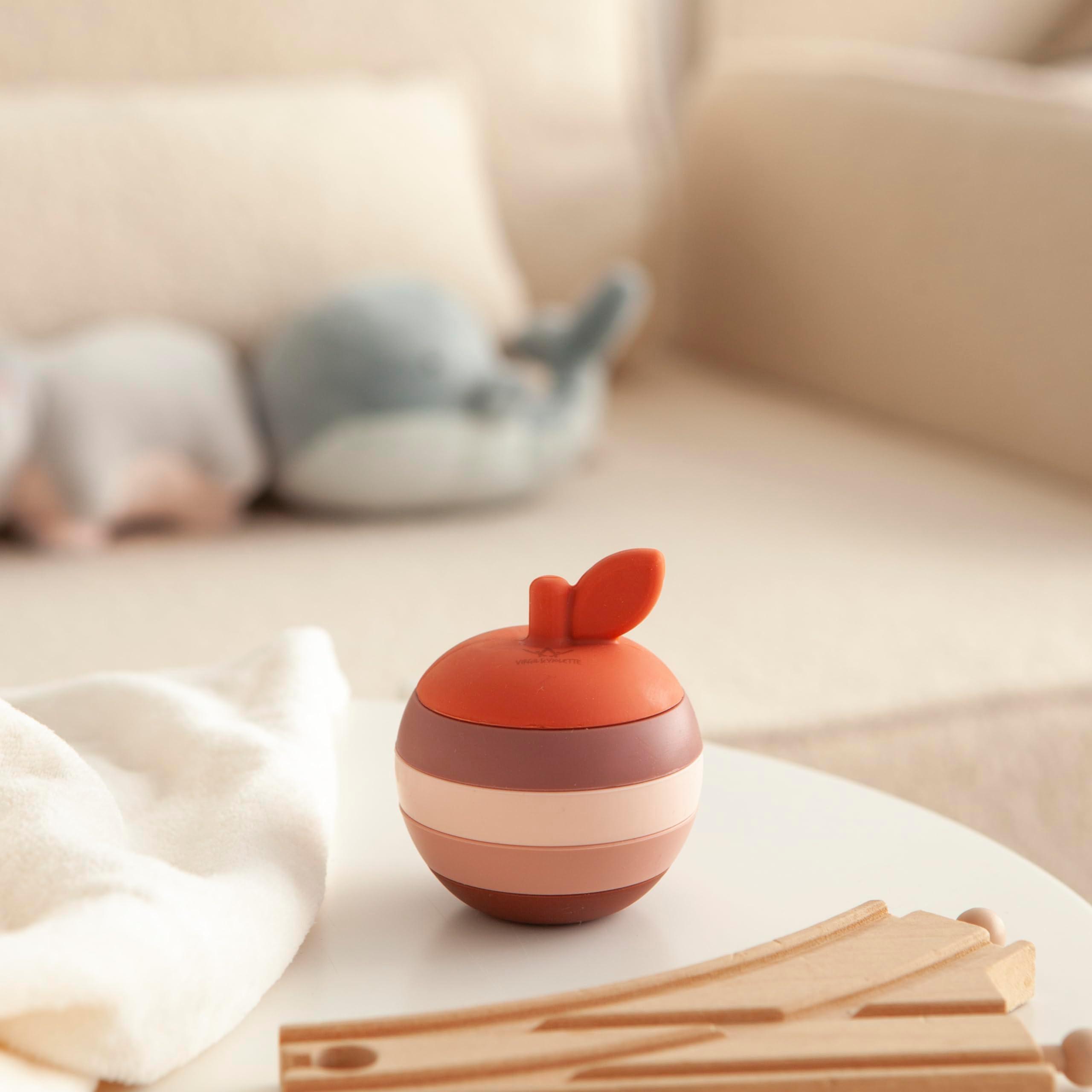 Activity-board  Motorikspielzeug Pädagogischer, stapelbarer Apfel mit 5 Teilen 