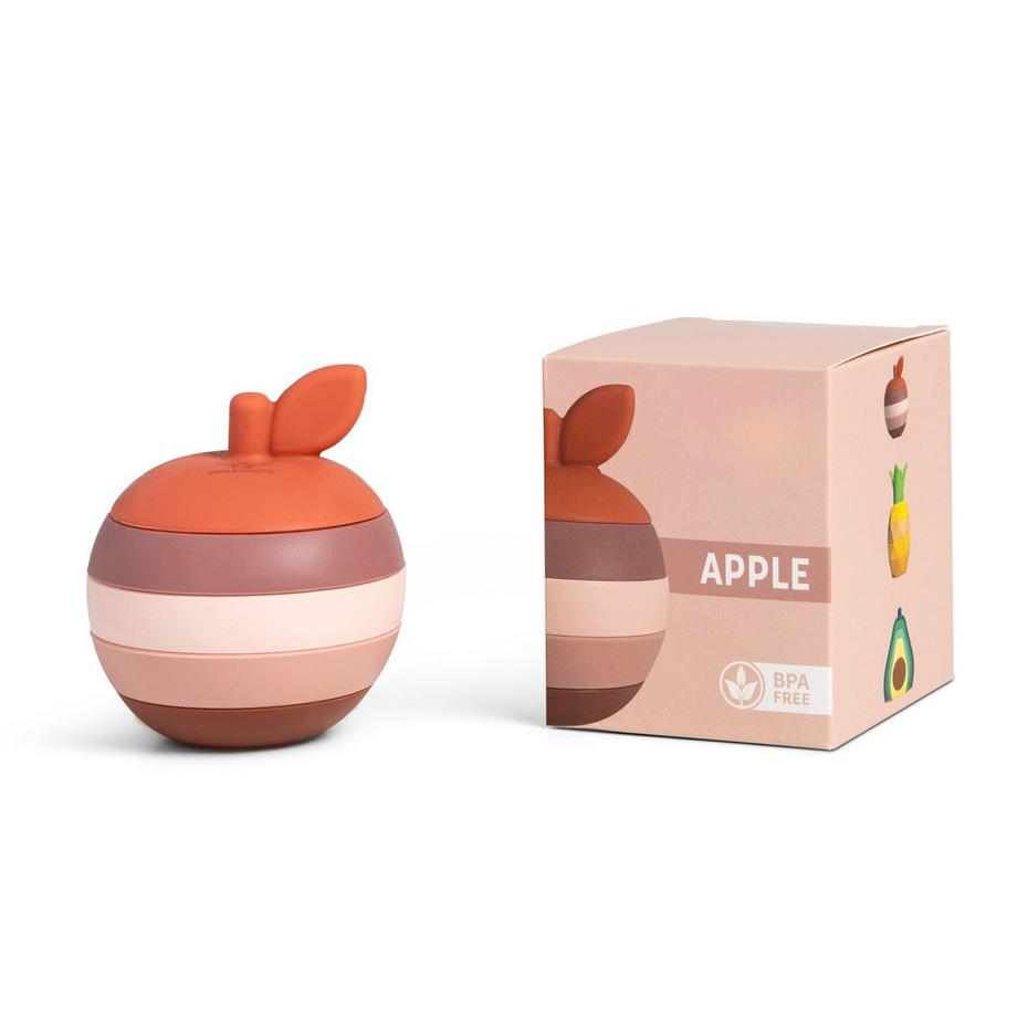 Jouet d'activité motrice Pomme éducative empilable avec 5 pièces
