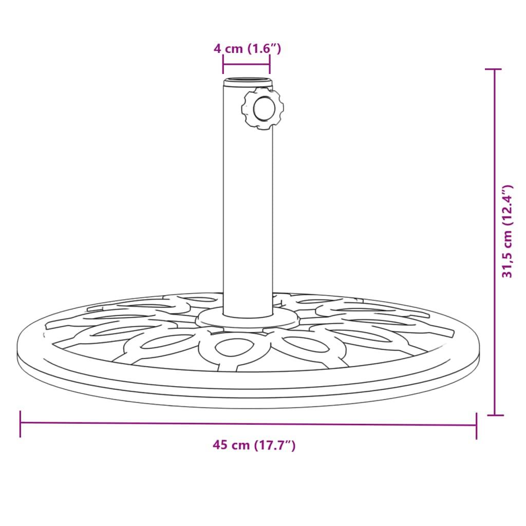 VidaXL Sonnenschirmständer polyethylen  