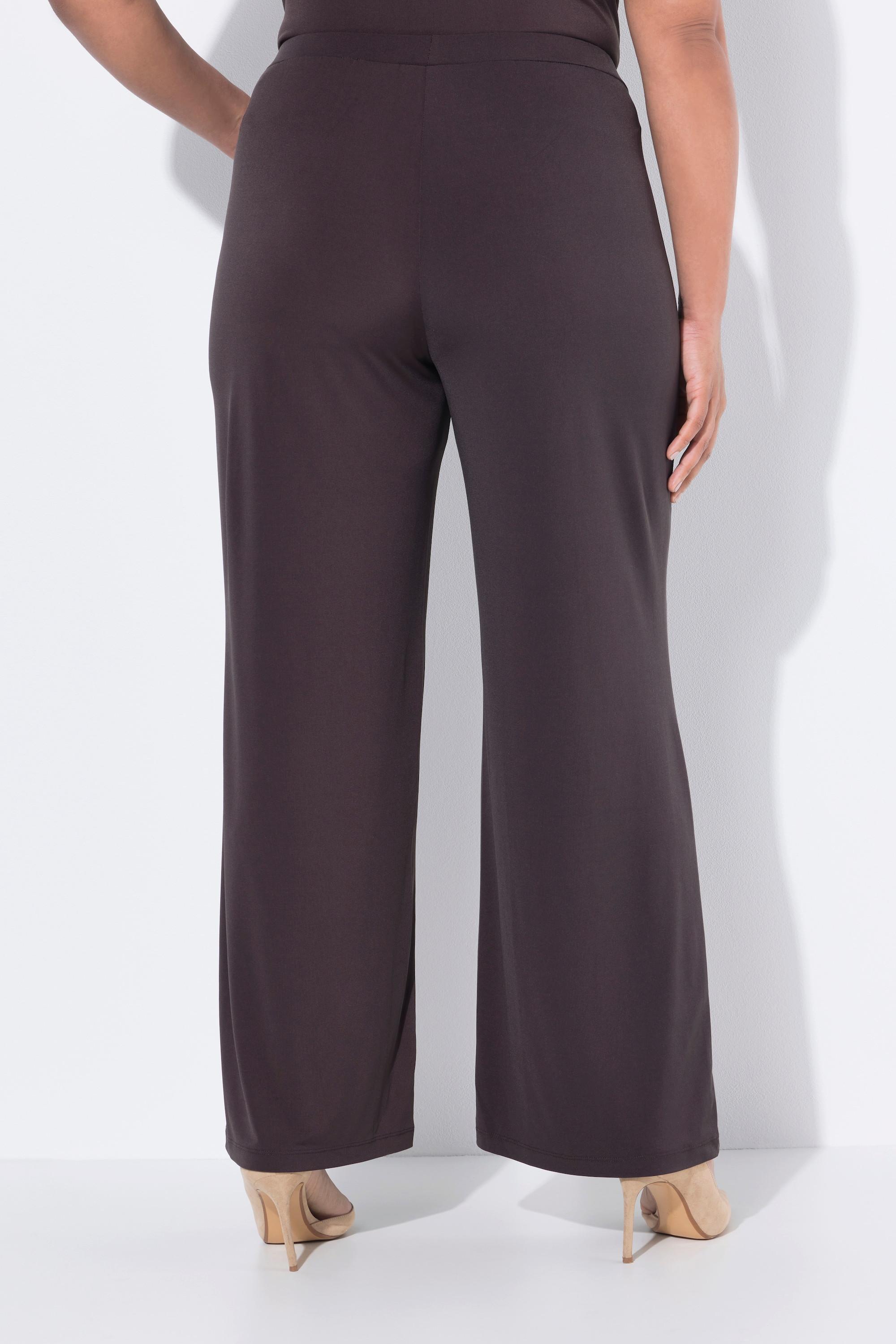 Ulla Popken Pantaloni Jersey Gamba Larga Vita Elastica  