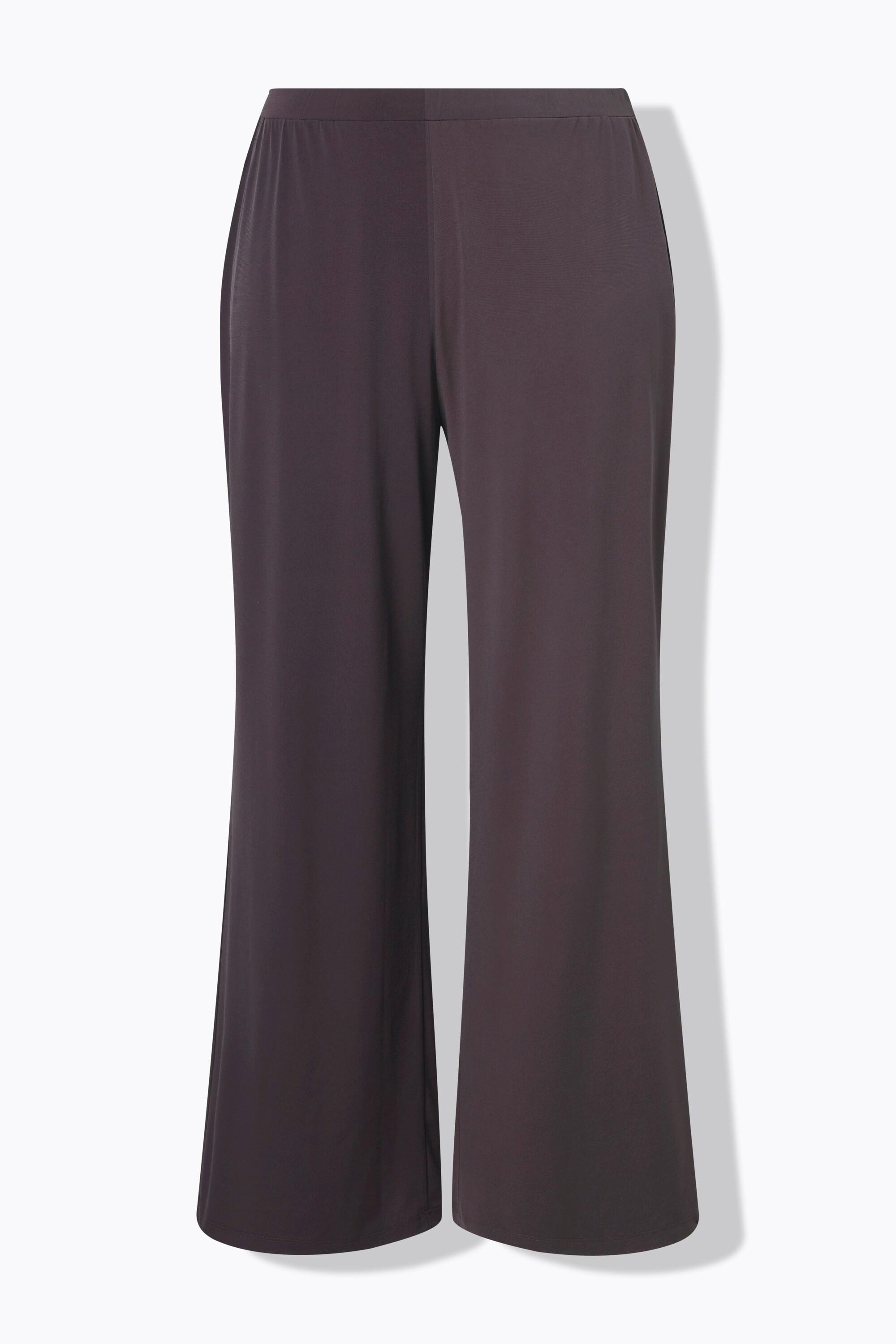 Ulla Popken Pantaloni Jersey Gamba Larga Vita Elastica  