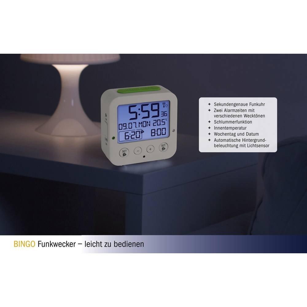 TFA Dostmann Radiocontrollato Sveglia Nero Tempi di allarme 2  