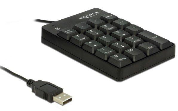 DeLock  12481 Numerische Tastatur Universal USB Schwarz 