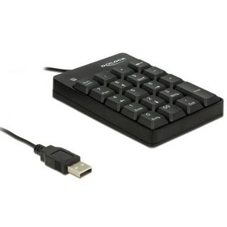 DeLock  12481 tastierino numerico Universale USB Nero 