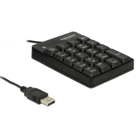 DeLock  12481 tastierino numerico Universale USB Nero 