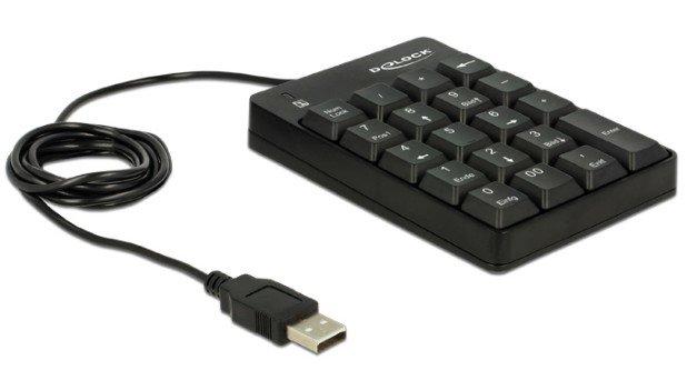 DeLock  12481 clavier numérique Universel USB Noir 