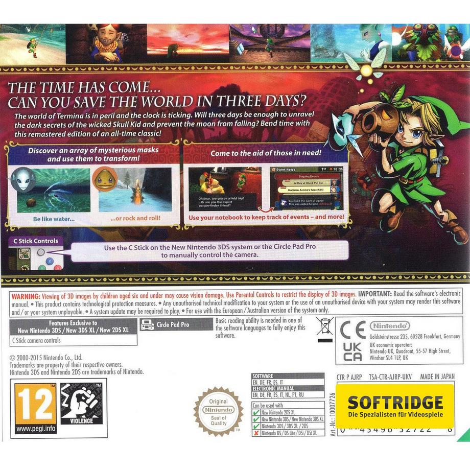 Nintendo  The Legend of Zelda: Majora's Mask 3D 