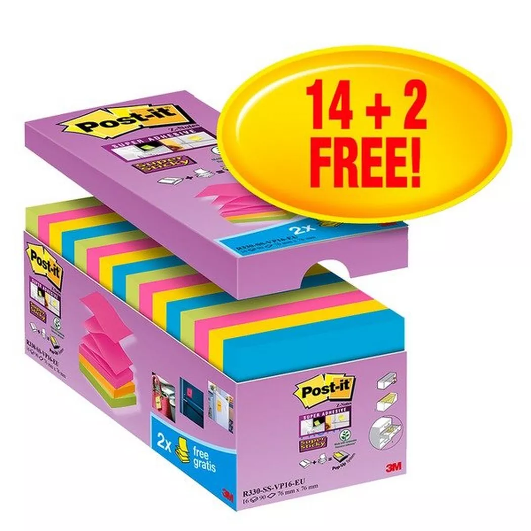Post-it® Haftnotiz Super Sticky Z-Notes Promotion