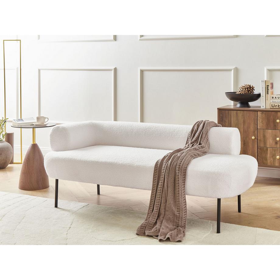 Beliani Linksseitige Chaiselongue aus Bouclé  MIRMANDE  