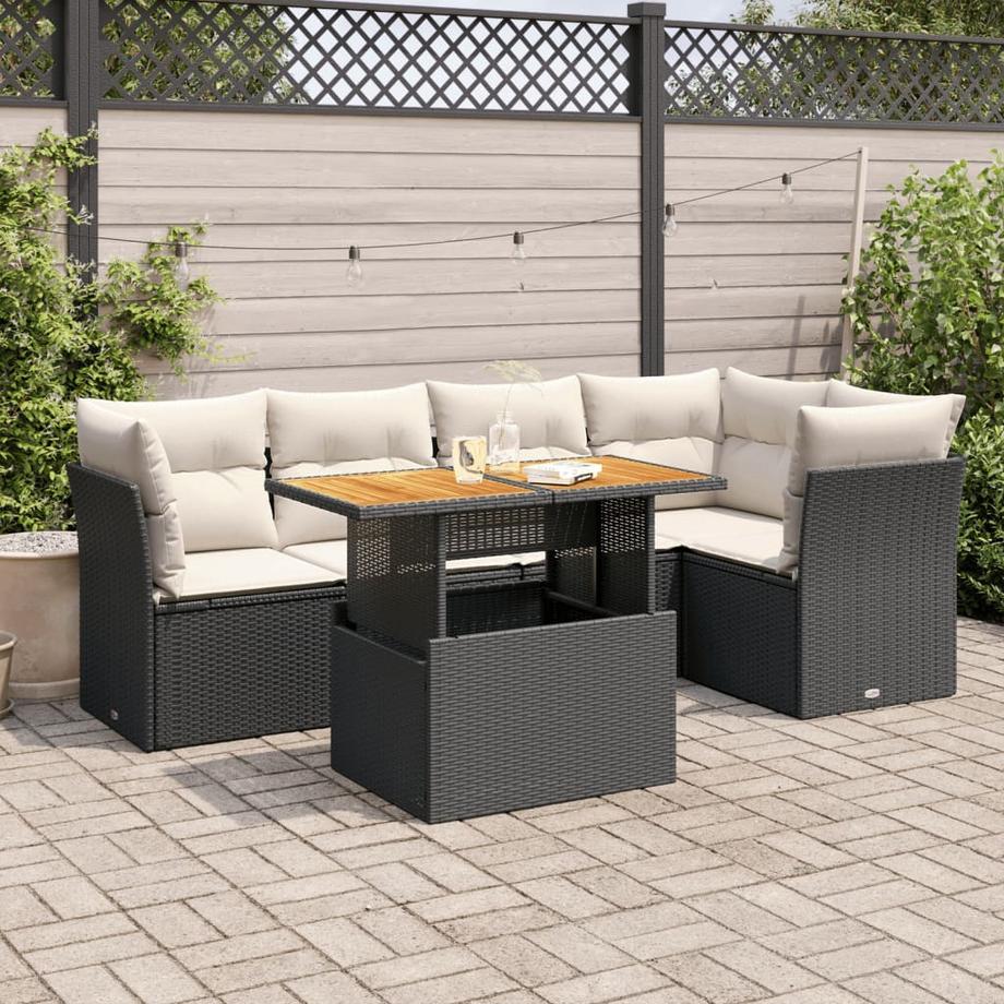 VidaXL set di divani da giardino Polirattan  