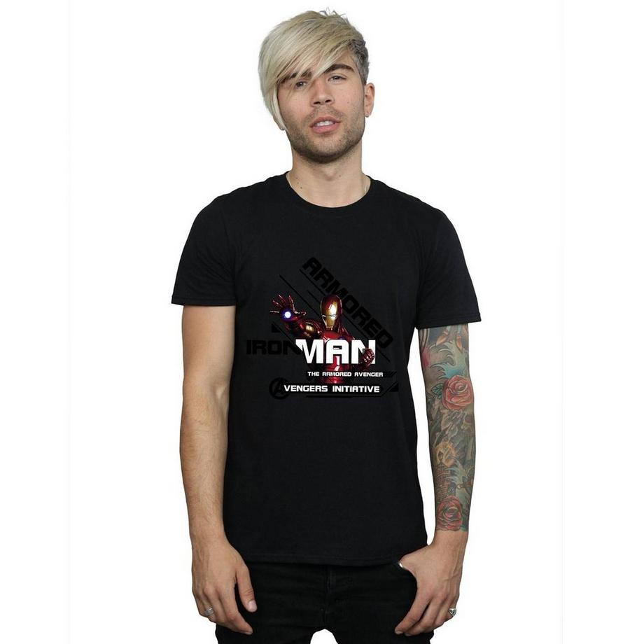 MARVEL Armored Avenger Iron Man T-shirt stampata  