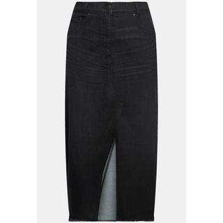 Ulla Popken Gonna di jeans Linea A Orlo Sfrangiato  