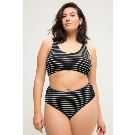 Studio Untold  Culotte de bikini à taille haute, rayures et matière avec part de stretch 