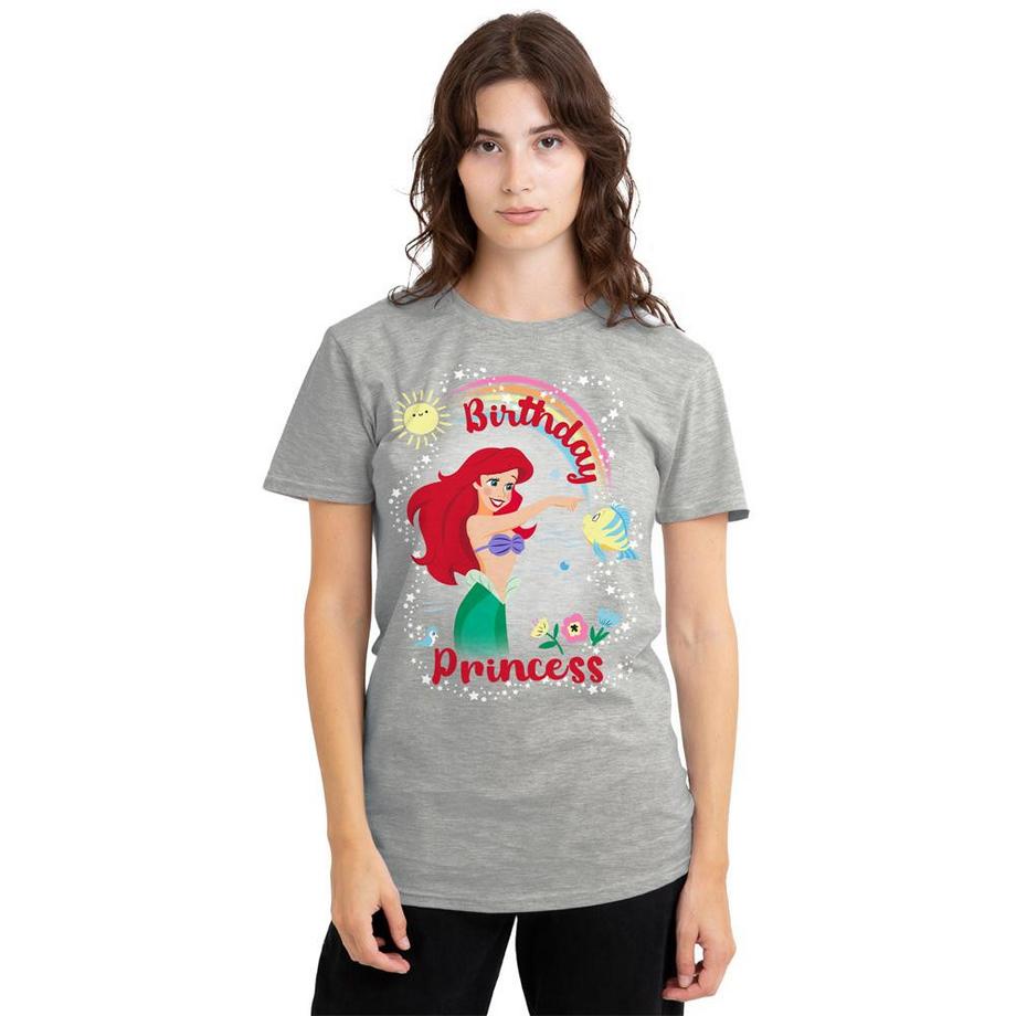 The Little Mermaid  Birthday Princess T-Shirt, Meliert 
