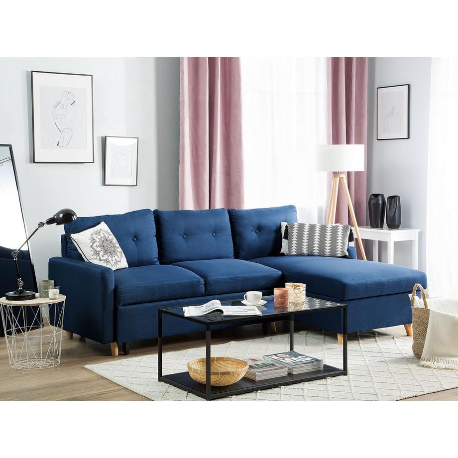 Beliani Canapé d'angle en Polyester Moderne FLAKK  