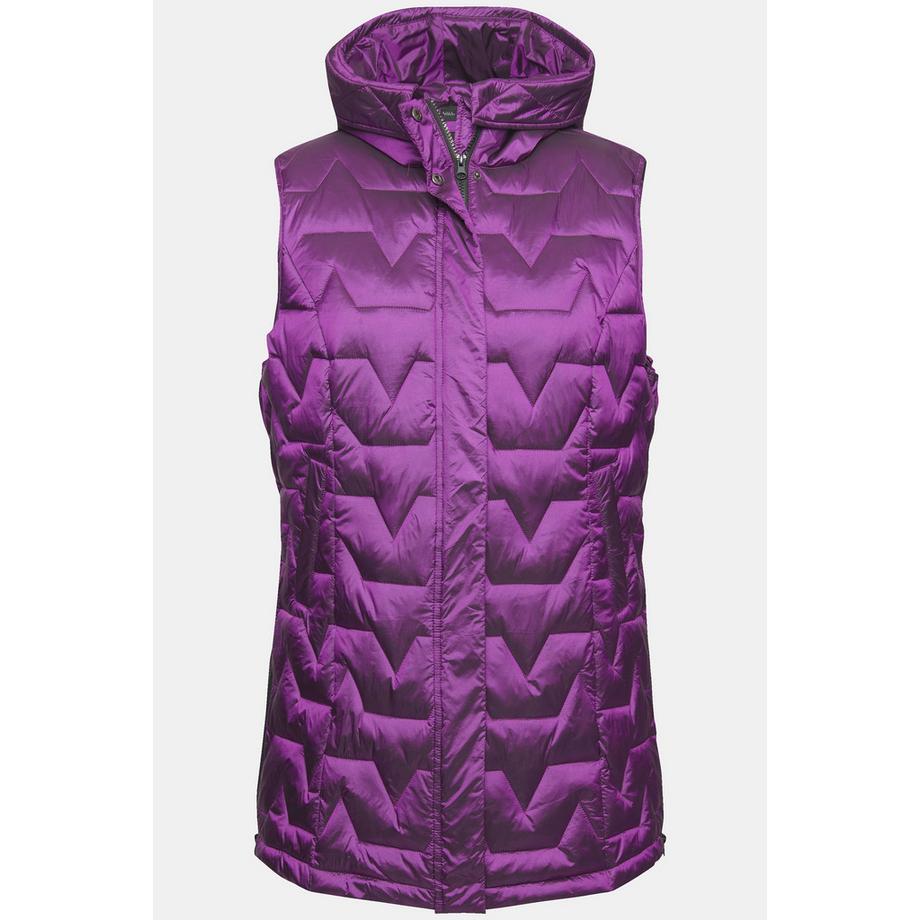 Ulla Popken Gilet Matelassé Sans Manches Col Rond Aspect Duvet  