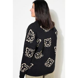 Studio Untold  Cardigan dal taglio oversize con bottoni leopardati 