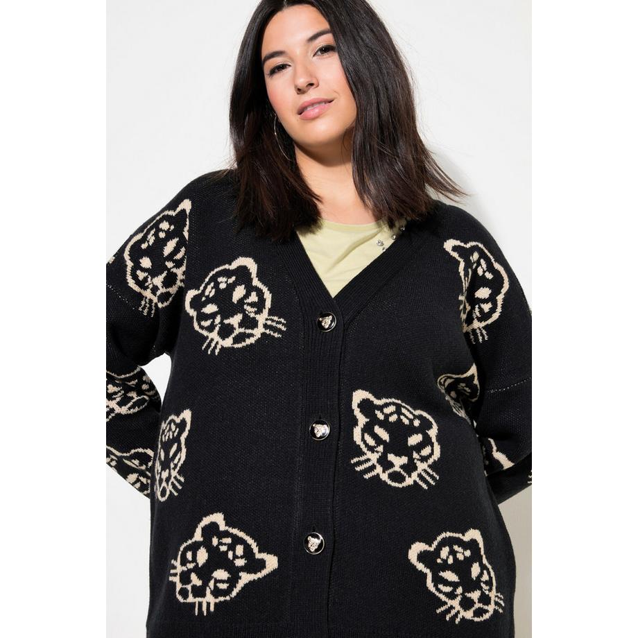 Studio Untold Cardigan Oversize Têtes de Lion  