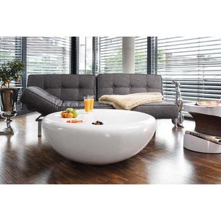 mutoni Couchtisch 100x100 rund weiss Fiberglas  