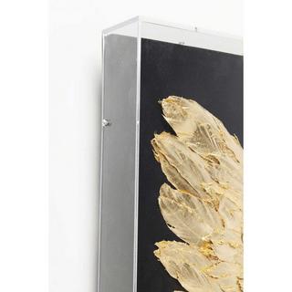 KARE Design Décoration murale Wings Gold Black 120x120cm  