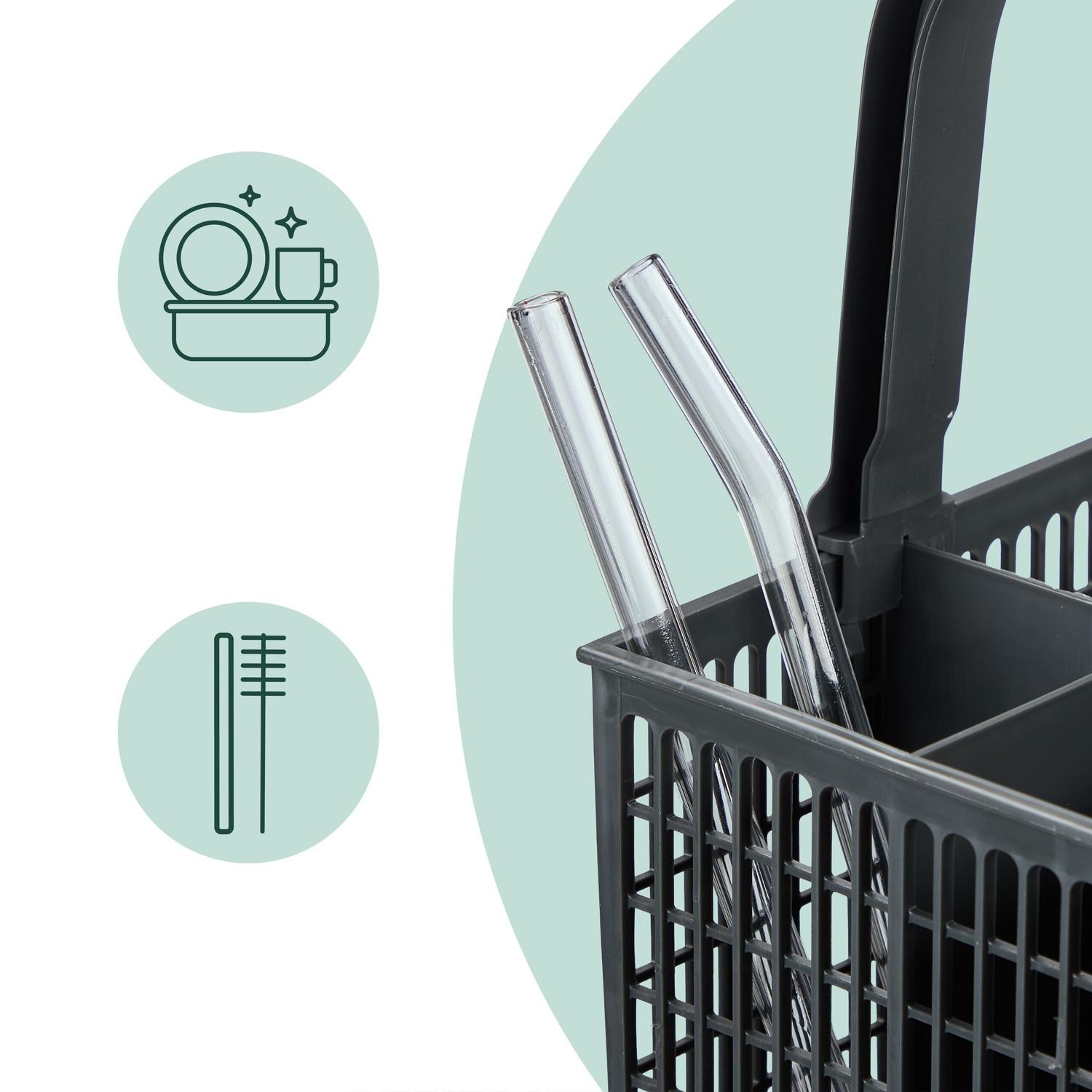 B2X Verre à boire avec couvercle en bambou, lot de 4  