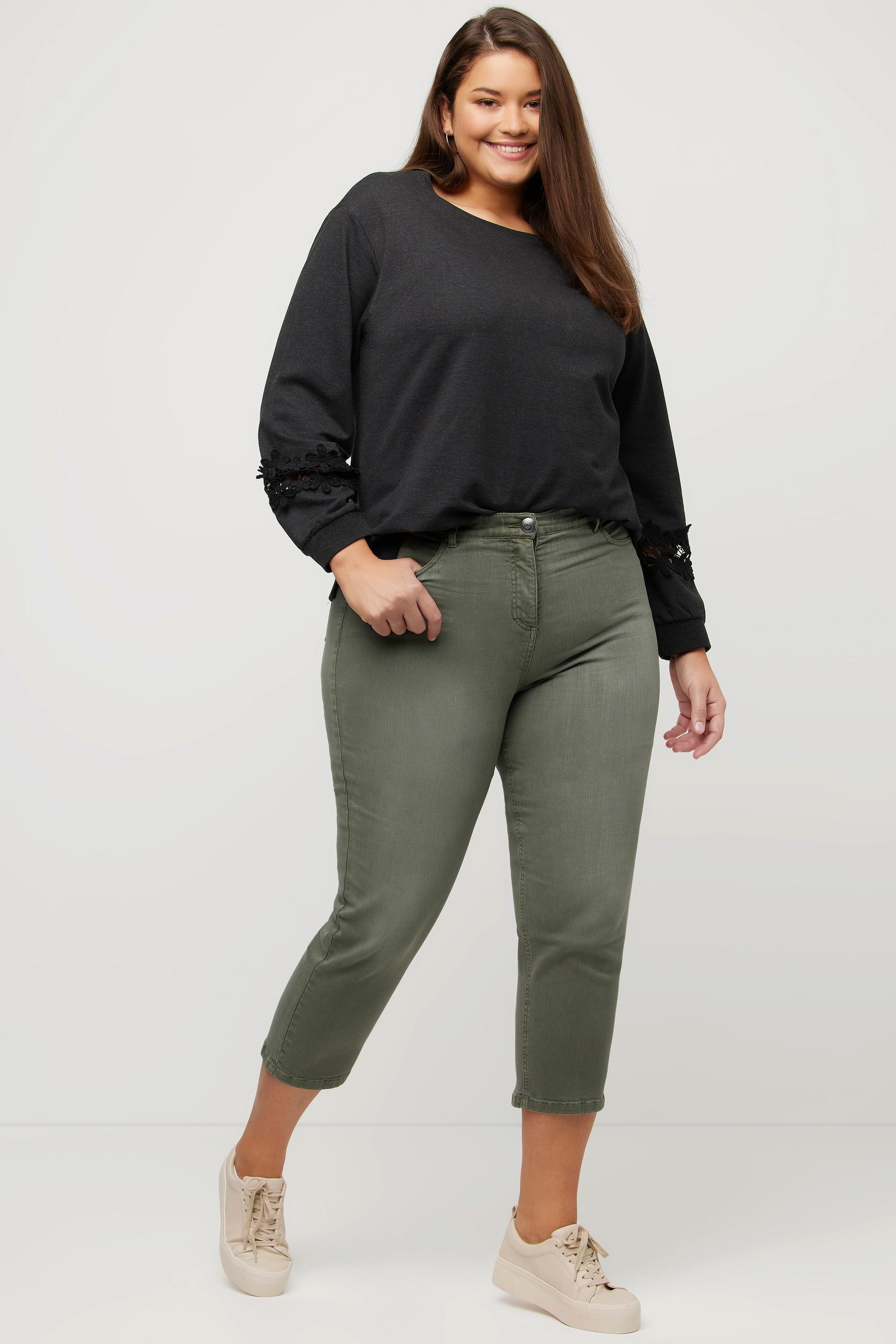 Ulla Popken  Mom-Colorjeans, 7/8-Länge, 5-Pocket-Schnitt 