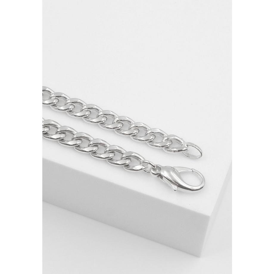 MUAU Schmuck  Bracelet Panzer Weissgold 750, 6mm, 19cm 