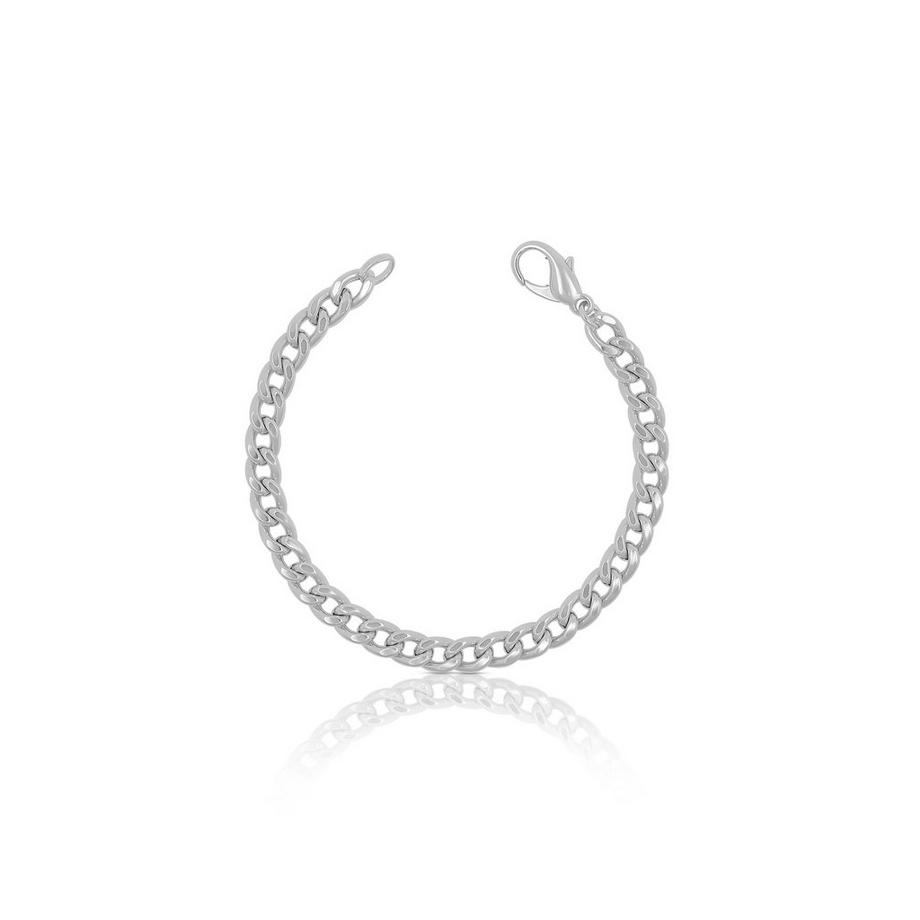 MUAU Schmuck  Bracelet Panzer Weissgold 750, 6mm, 19cm 