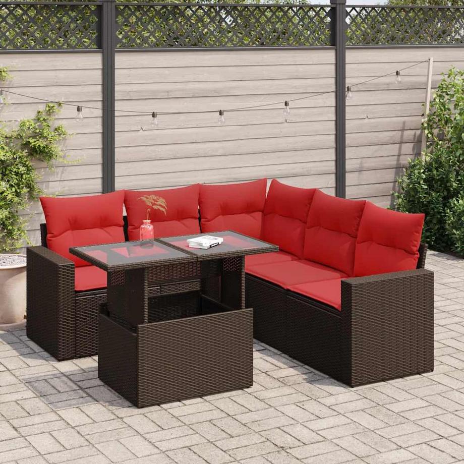 VidaXL Ensemble de canapés de jardin rotin synthétique  