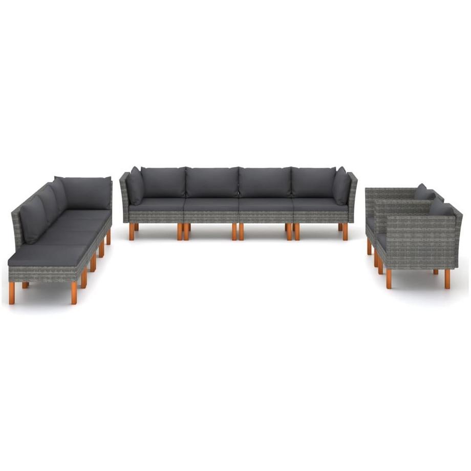 VidaXL Garten-sofa-set poly-rattan  