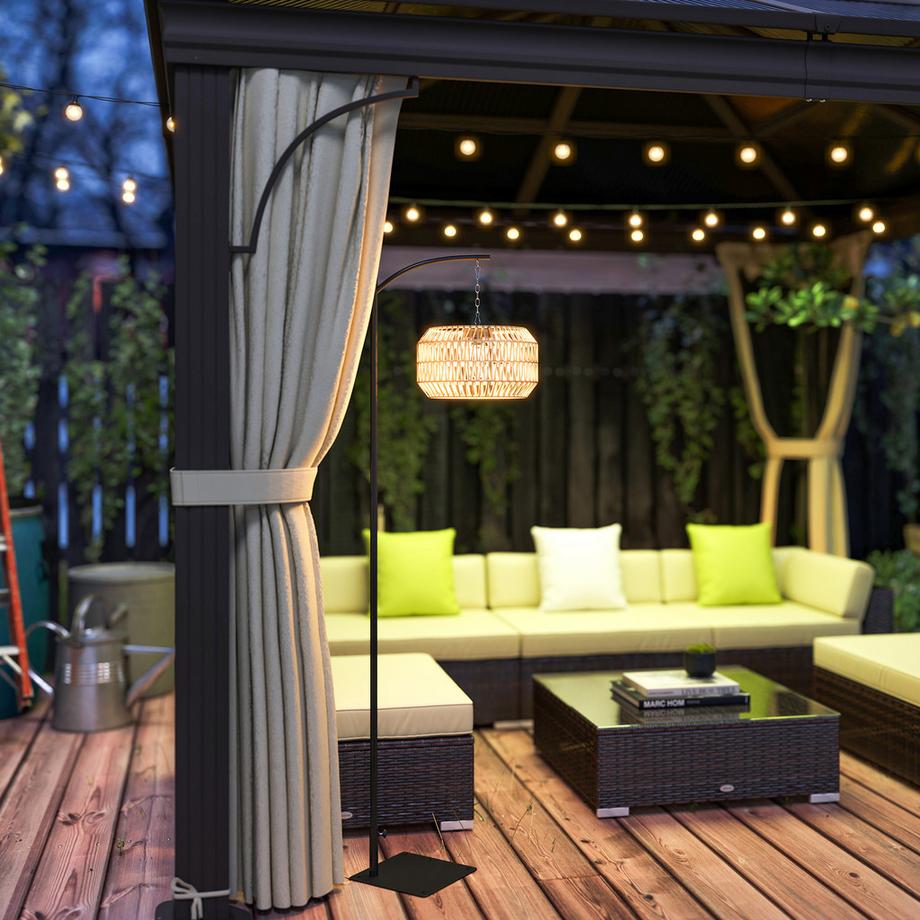 Outsunny Rattan Solarlampe  