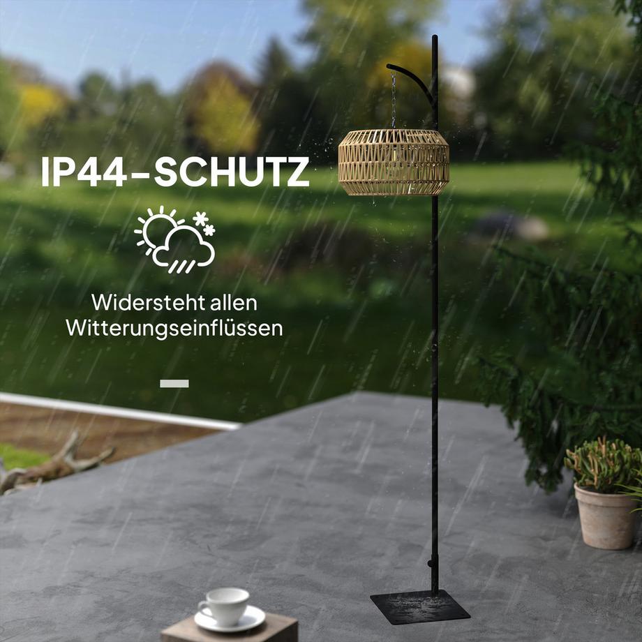 Outsunny Rattan Solarlampe  