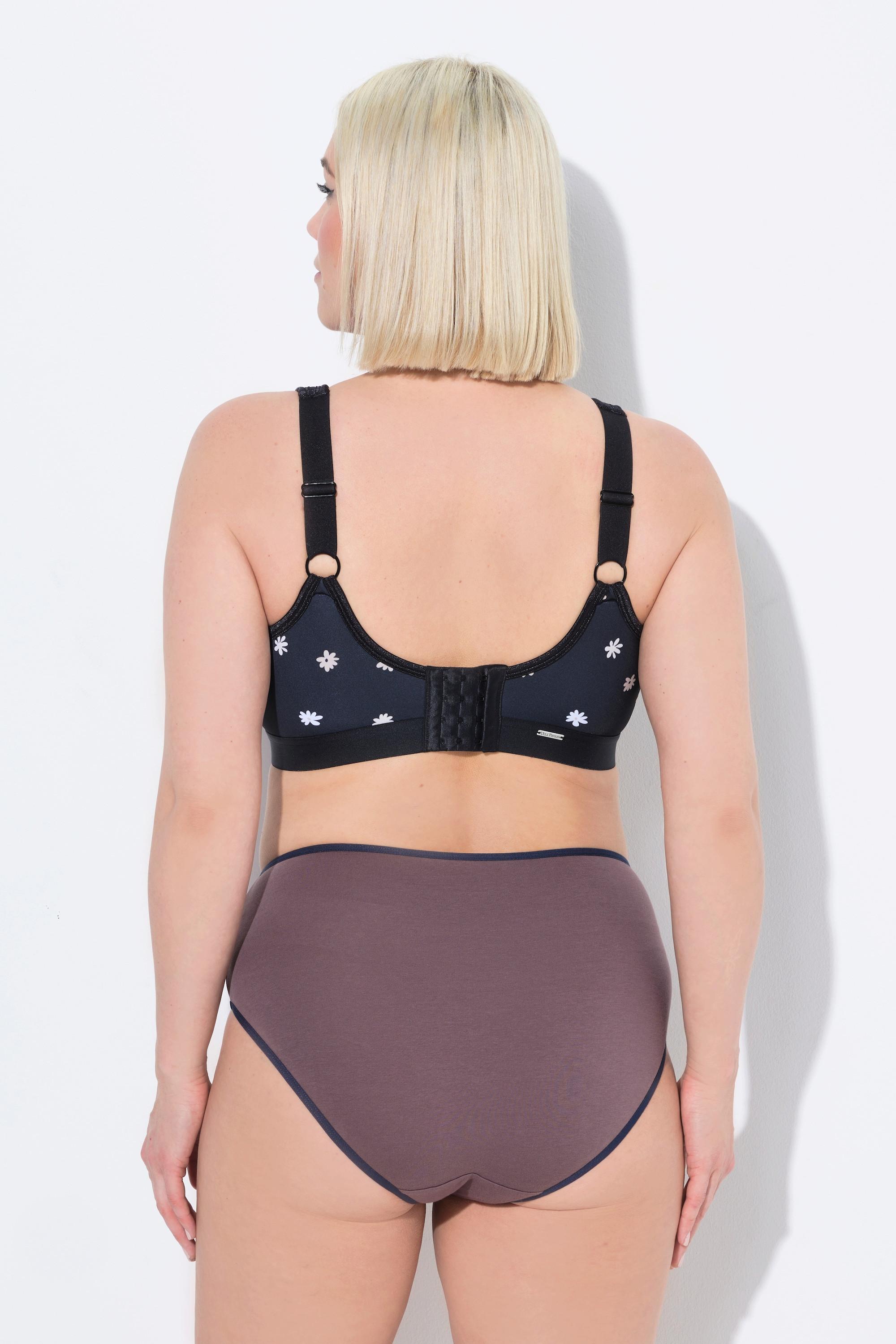 Ulla Popken Reggiseno Minimizer Fantasia Floreale Senza Ferretto  