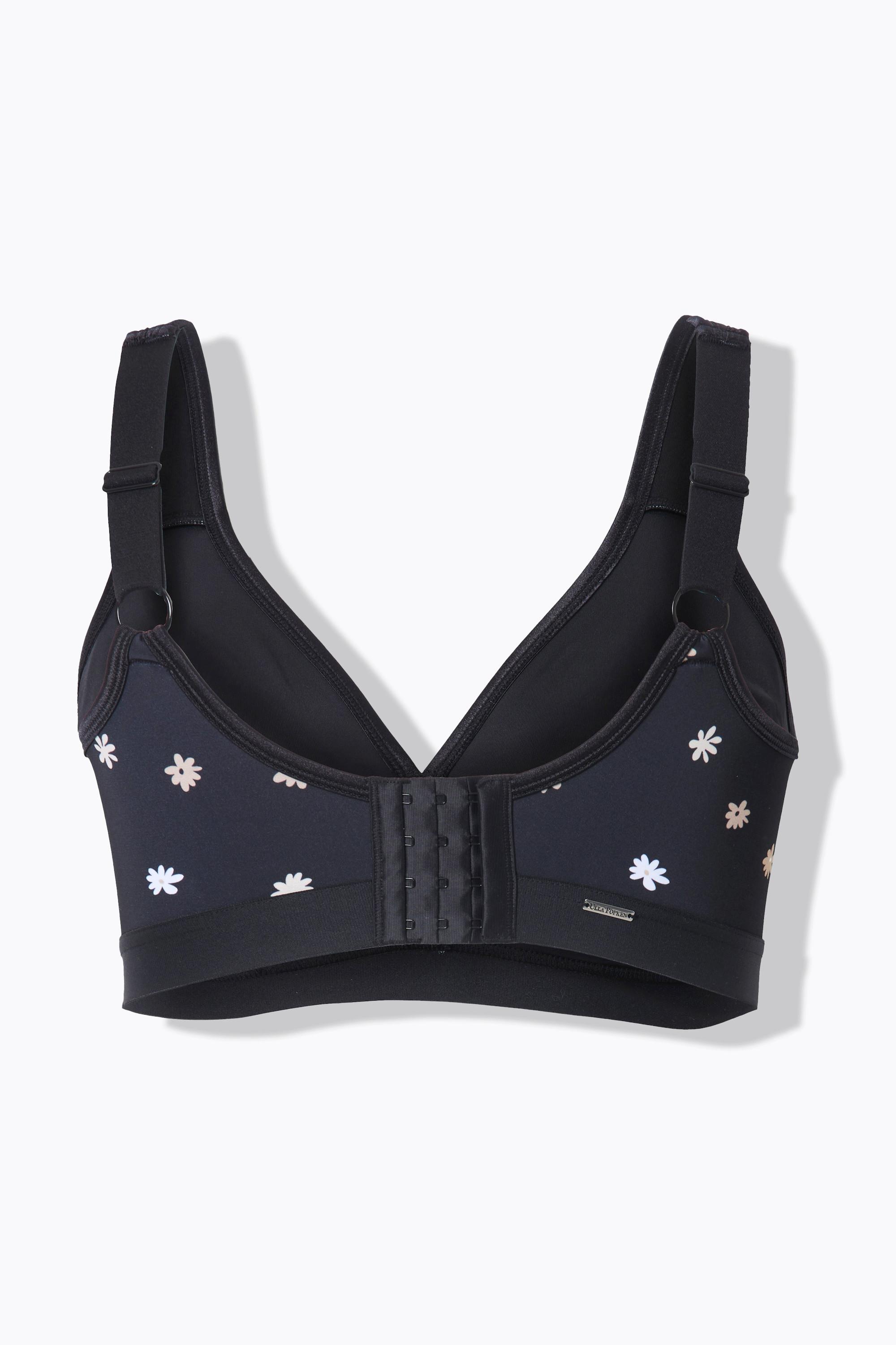 Ulla Popken Reggiseno Minimizer Fantasia Floreale Senza Ferretto  