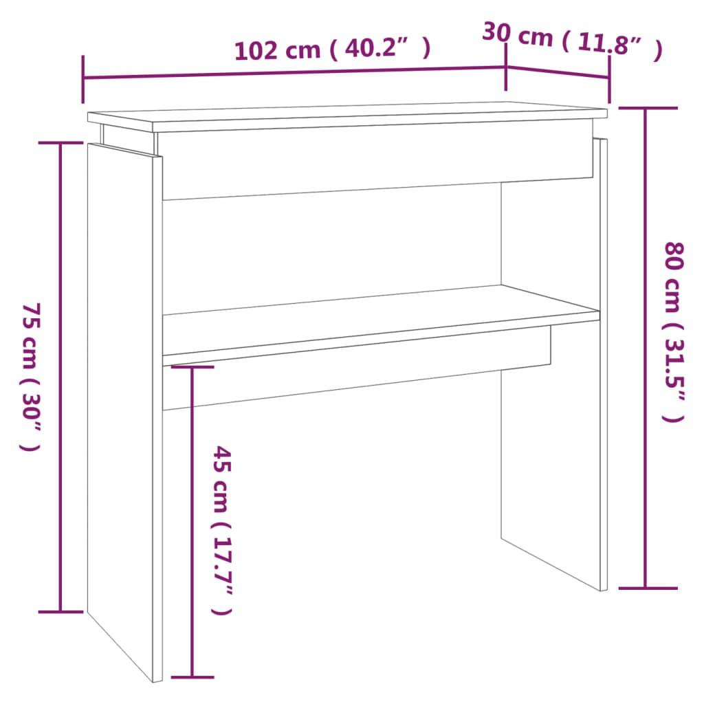 VidaXL Table console bois d'ingénierie  