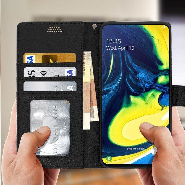 Avizar  Flip Bookcover Galaxy A80 Schwarz 