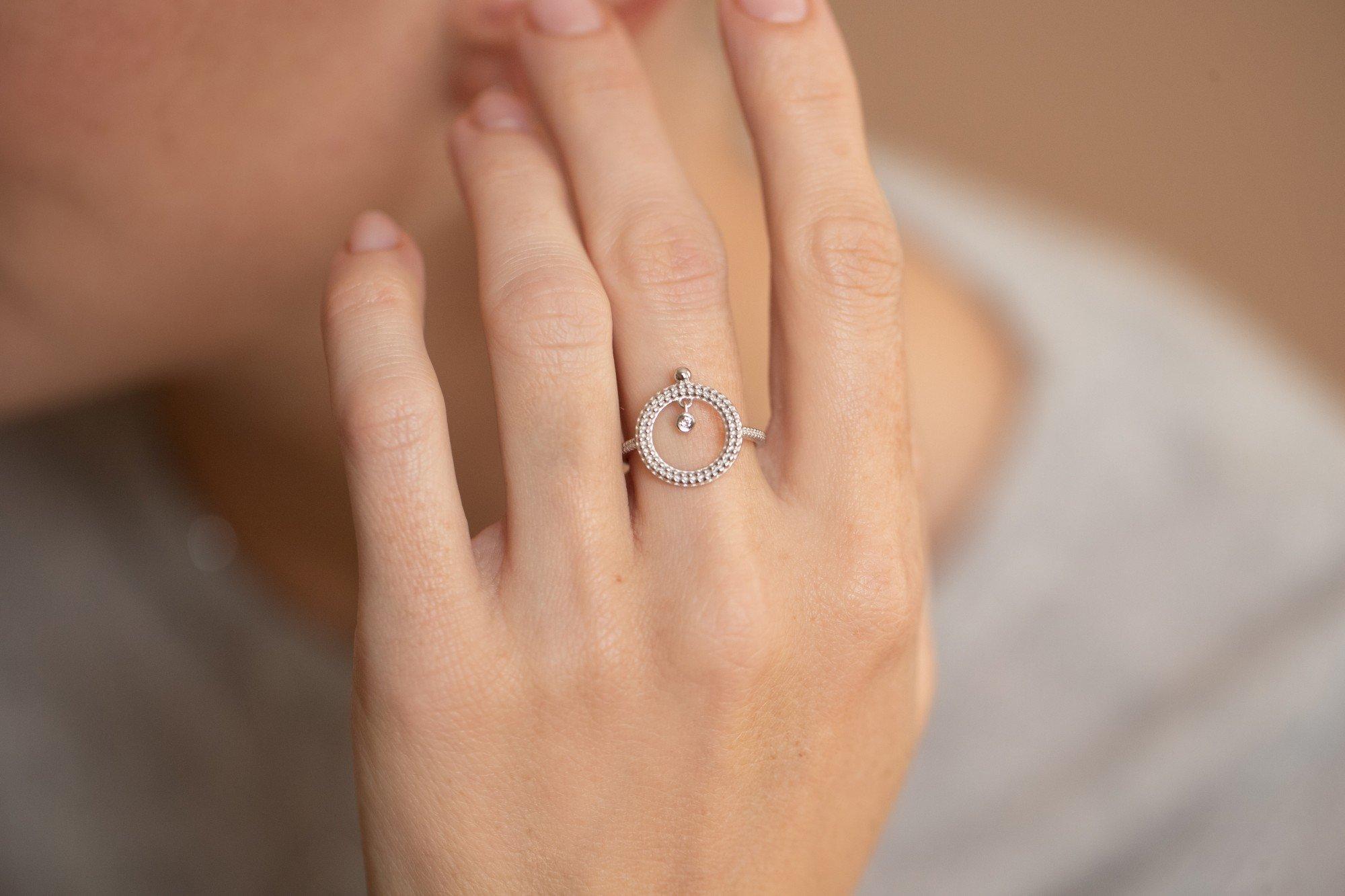 La Garçonne Diamant  Bague en argent et diamant 