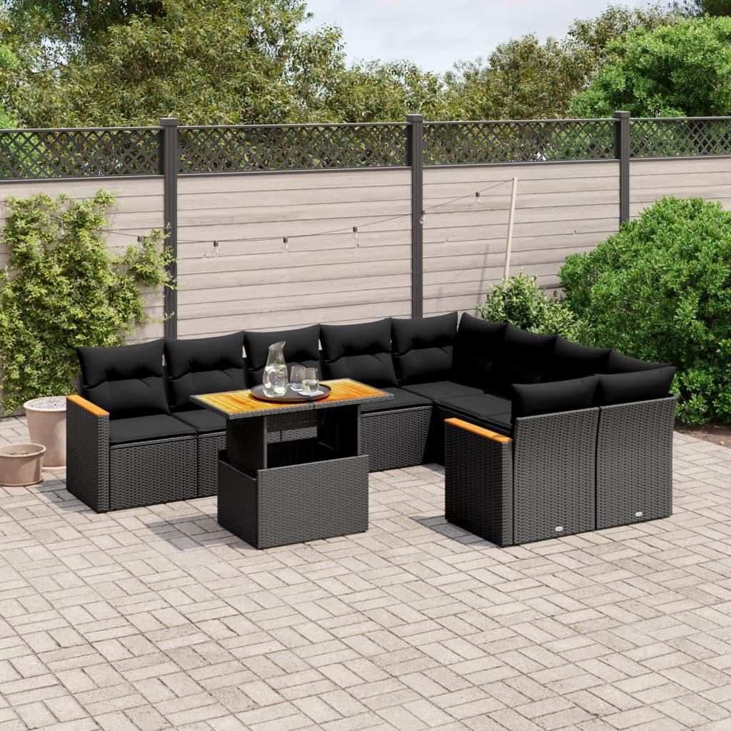 VidaXL Ensemble de canapés de jardin rotin synthétique  