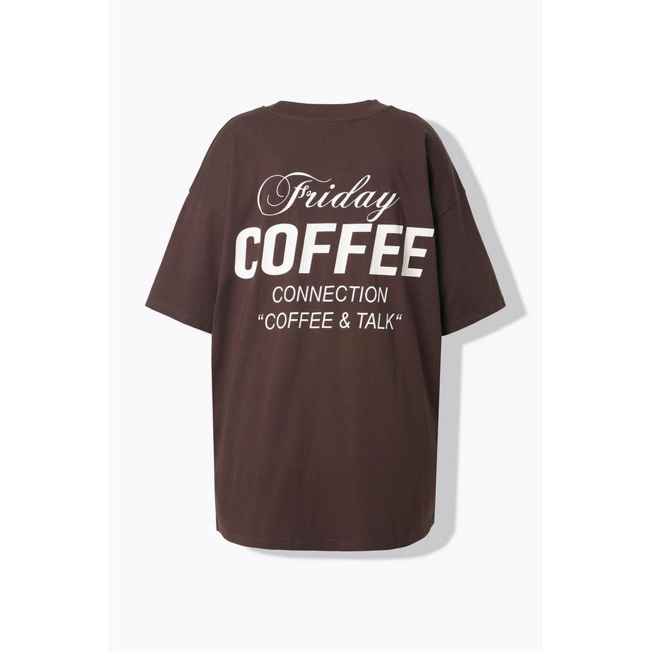 Studio Untold T-Shirt Oversize Stampa Coffee Retro  
