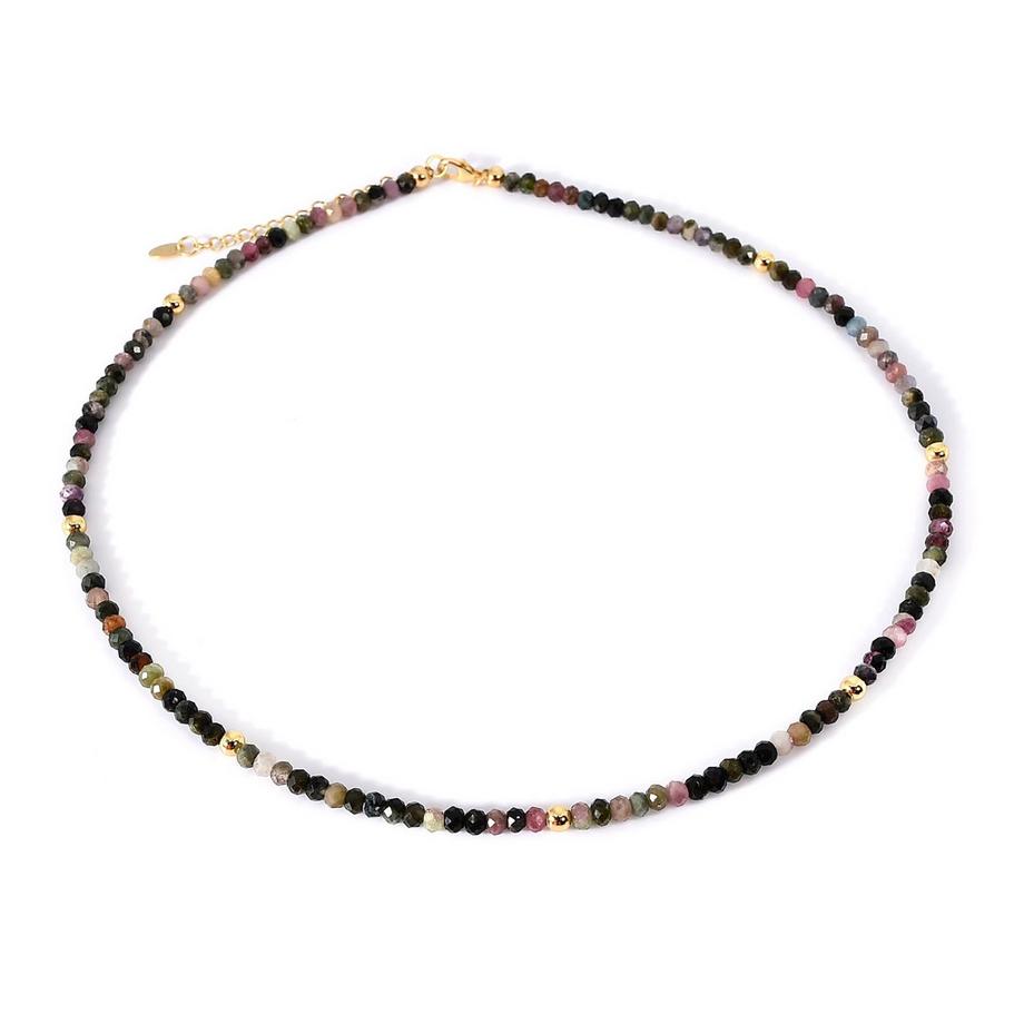 Balibay  Collier Lenya avec tourmaline et argent plaqué or 